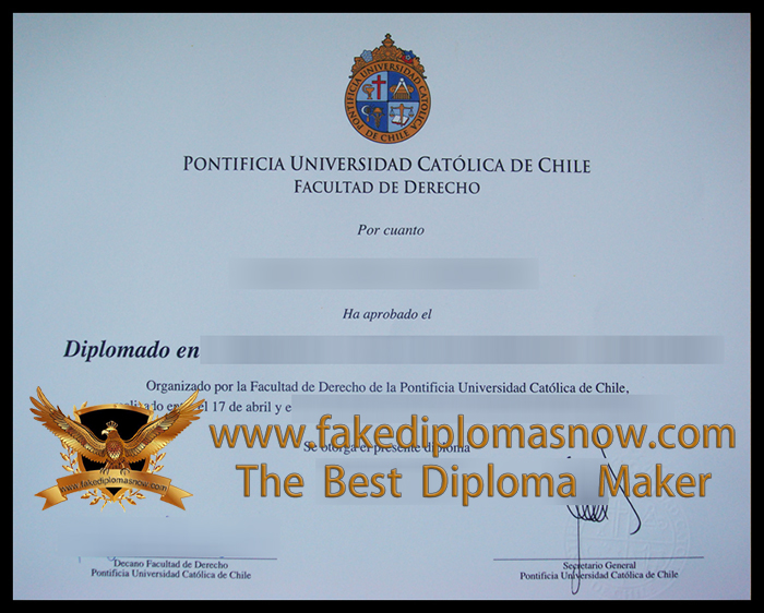 Pontificia Universidad Católica de Chile diploma Pontificia Universidad Católica de Chile diploma