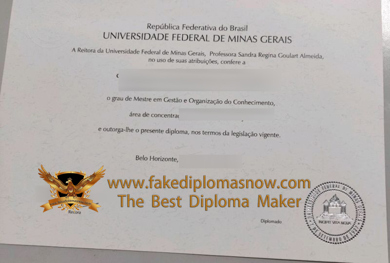 Universidade Federal de Minas Gerais (UFMG) diploma Universidade Federal de Minas Gerais (UFMG) diploma