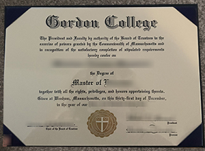 Gordon College diploma sample
