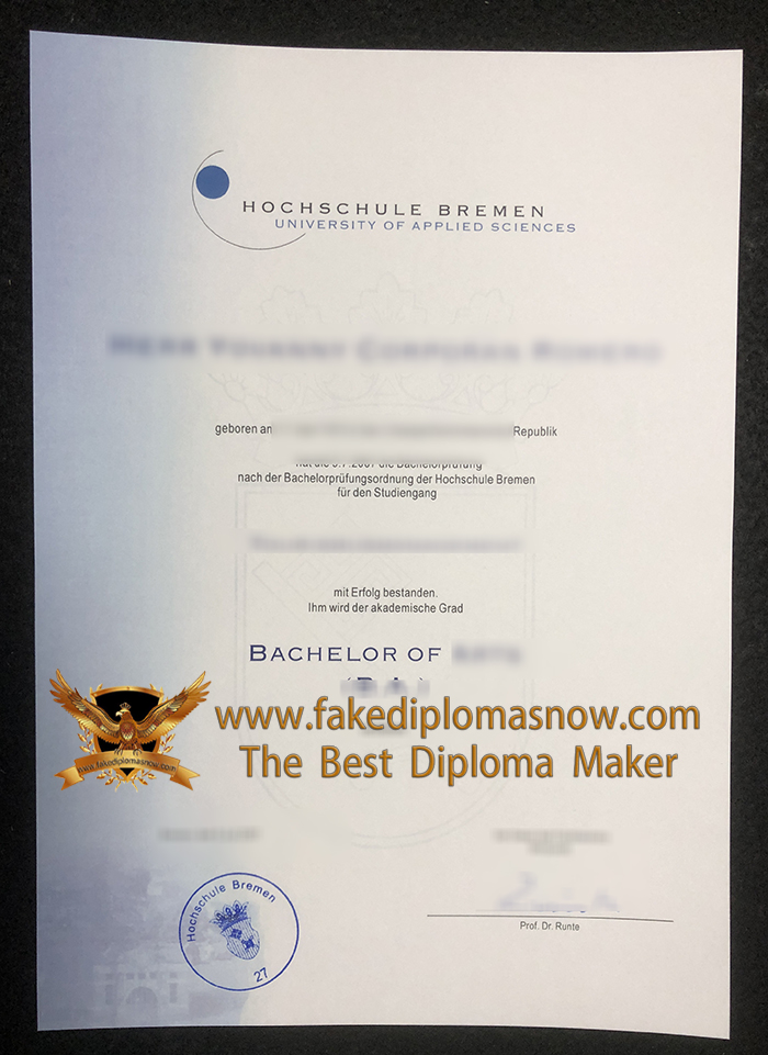 Hochschule Bremen urkunde for 2007 Hochschule Bremen urkunde for 2007