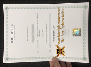 Purchase a Regent’s University London BA (Hons) Degree Latest version