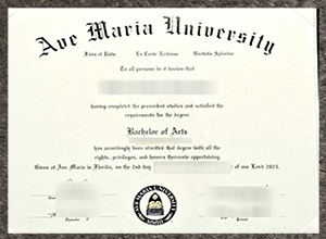 Ave Maria University diploma sample