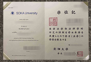Soka University degree sample