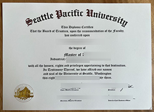 Seattle Pacific University (SPU) Master degree certificate