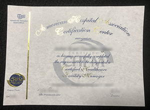 Certified Health Care Facility Manager certificate