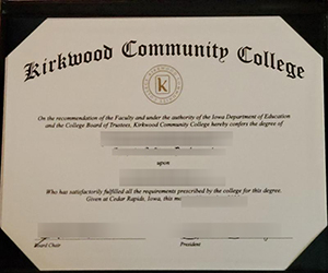 Kirkwood Community College diploma SAMPLE
