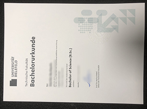 Universität Bielefeld Urkunde sample