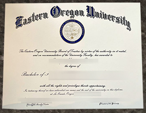 Eastern Oregon University diploma sample