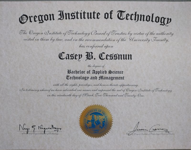 Oregon Institute of Technology degree