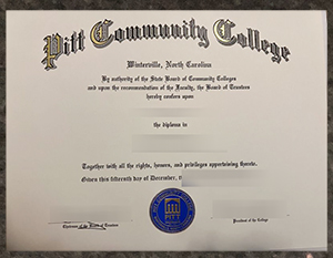 Pitt Community College (PCC) degree sample