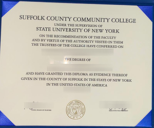 Suffolk County Community College (SCCC) diploma sample