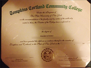 How to buy a Tompkins Cortland Community College (TC3) diploma?