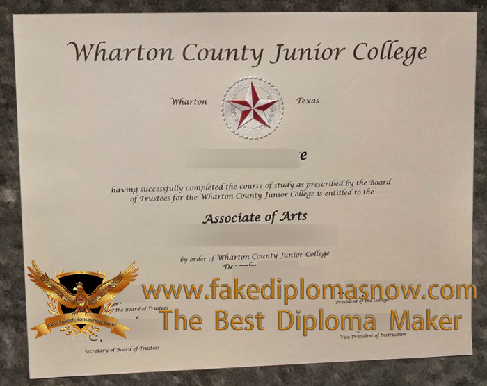Wharton County Junior College degree certificate