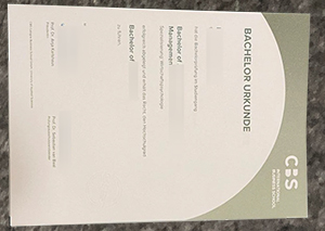 CBS International Business School Urkunde