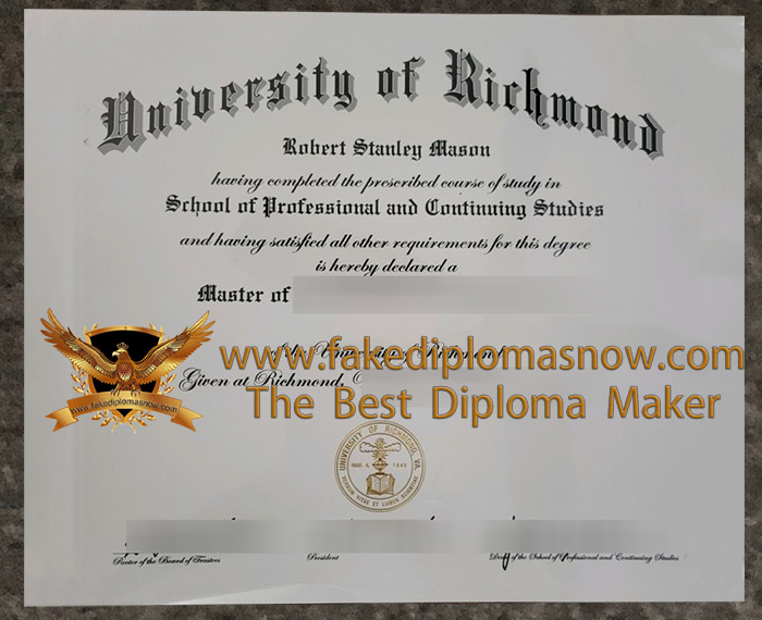 University of Richmond diploma