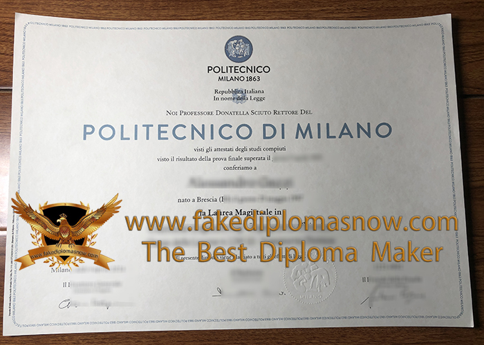 Polytechnic University of Milan diploma 2025
