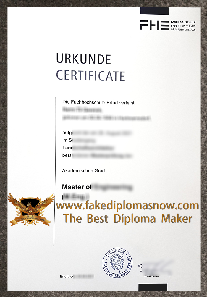 Fachhochschule Erfurt diploma