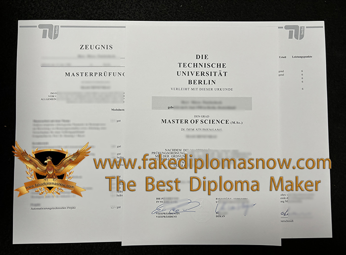 Technische Universität Berlin MSc Urkunde und Zeugnis
