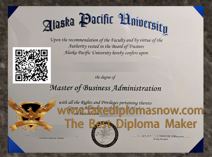 Alaska Pacific University diploma