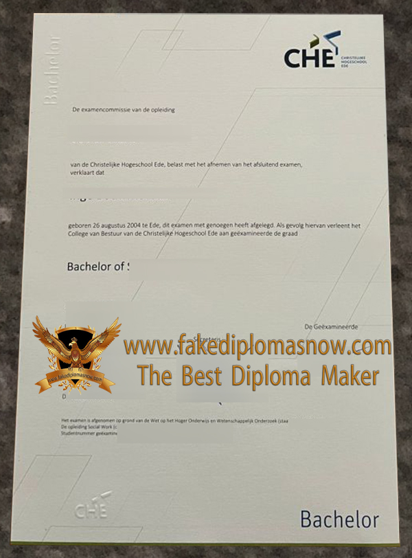 Christelijke Hogeschool Ede degree certificate