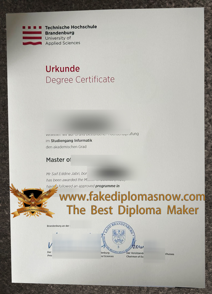 Technische Hochschule Brandenburg Urkunde