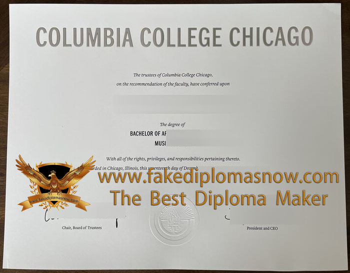 Columbia College Chicago diploma