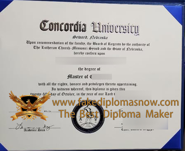 Concordia University Nebraska degree certificateConcordia University Nebraska degree certificate