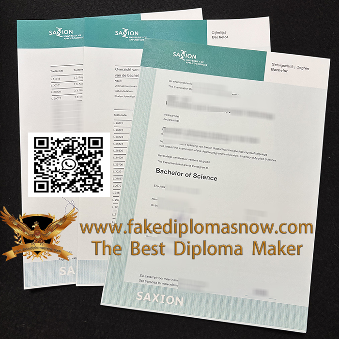 Saxion University Of Applied Sciences Diploma and Transcript