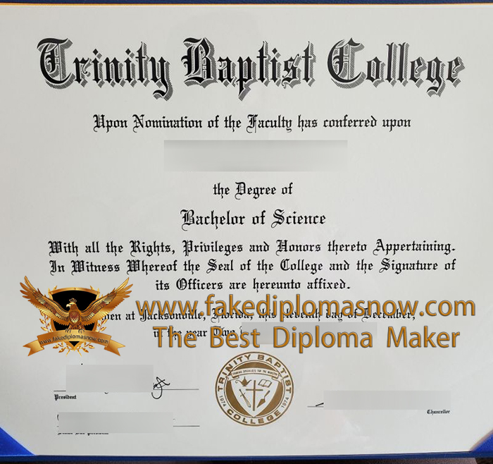 Trinity Baptist College diplomaTrinity Baptist College diploma