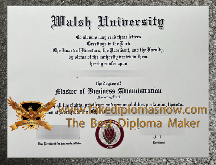 Walsh University diploma