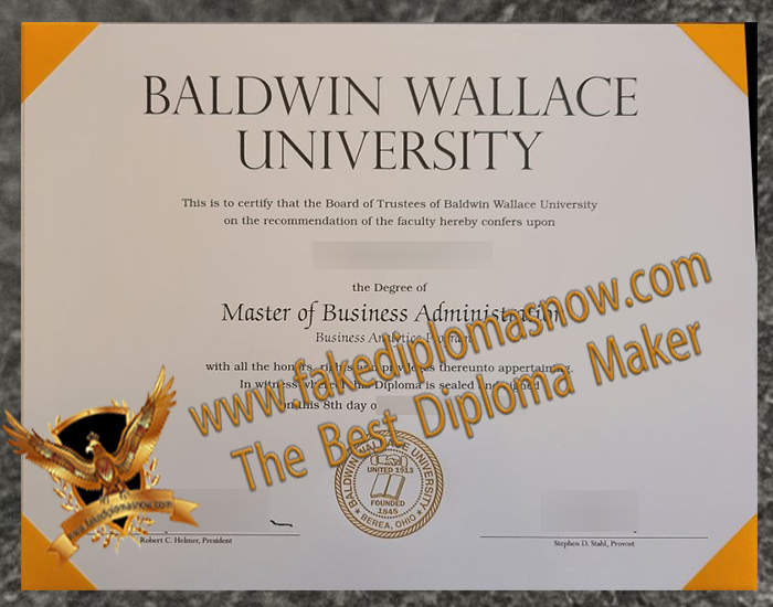 Baldwin Wallace University diploma