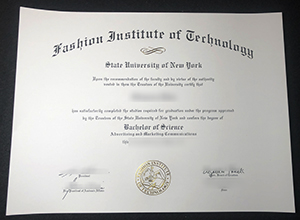 Fashion Institute of Technology diploma certificate