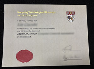 Nanyang Technological University degree certificate
