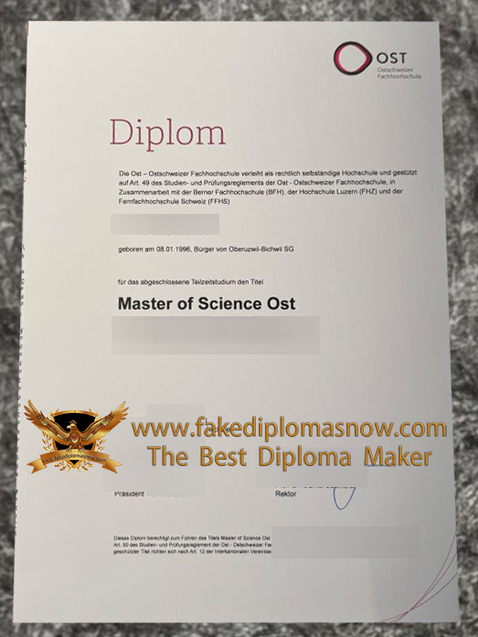 OST – Ostschweizer Fachhochschule Diploma