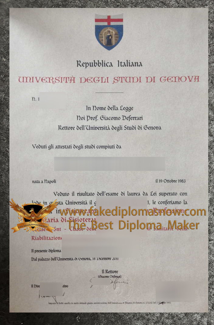 Università degli Studi di Genova Laurea Università degli Studi di Genova Laurea