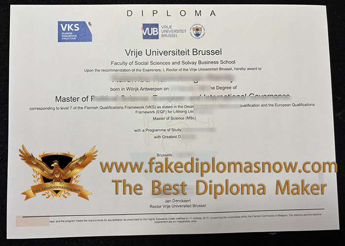 Vrije Universiteit Brussel degree