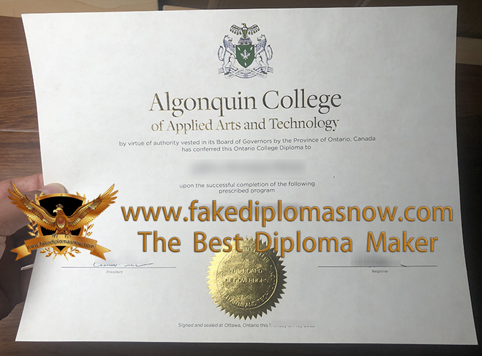 Algonquin College diploma
