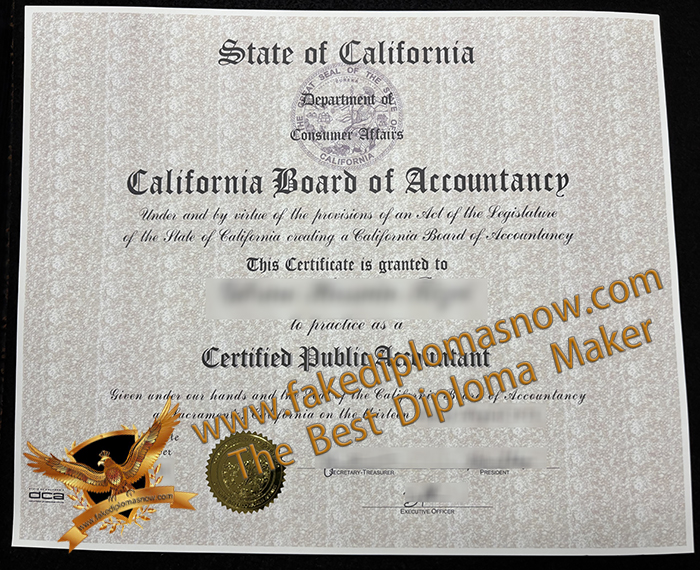 California CPA certificate