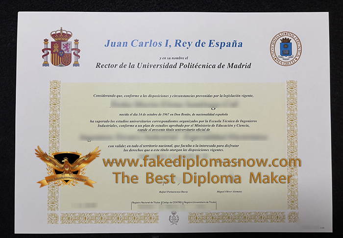 Universidad Politécnica de Madrid diploma Universidad Politécnica de Madrid diploma