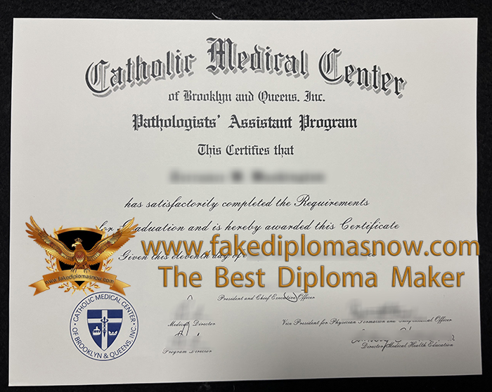 Catholic Medical Center Pathologists Assistant Program certificate