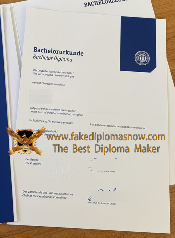 Deutsche Sporthochschule Köln Urkunde