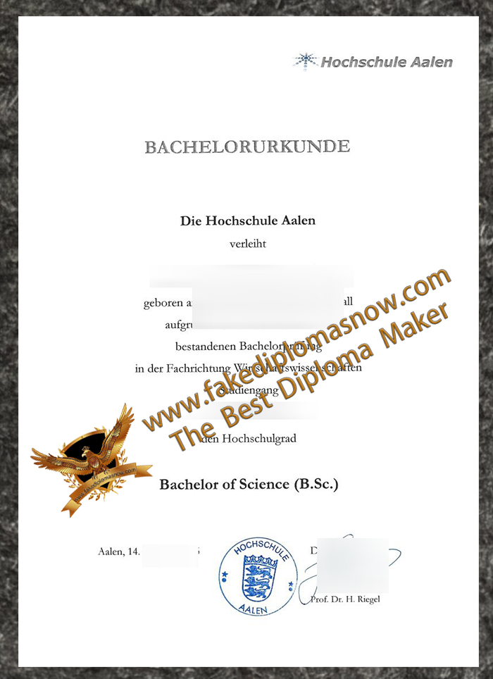 Hochschule Aalen Urkunde Hochschule Aalen Urkunde