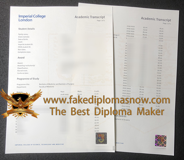 Imperial College London transcript Imperial College London transcript