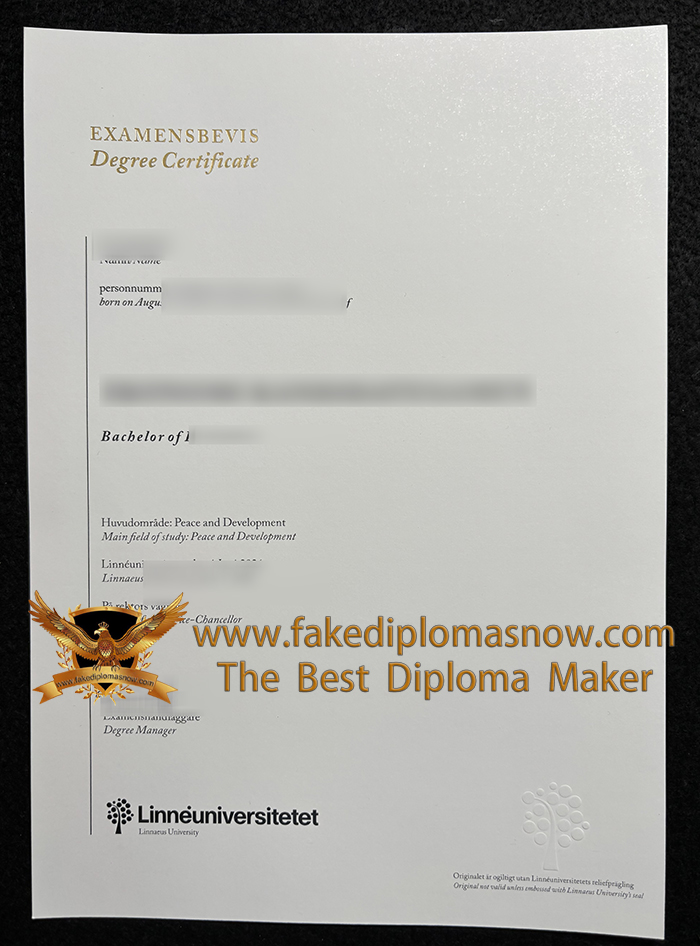 Linnéuniversitetet diploma, Linnaeus University degree Linnéuniversitetet diploma, Linnaeus University degree