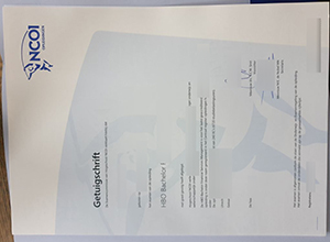 NCOI Opleidingen Getuigschrift sample