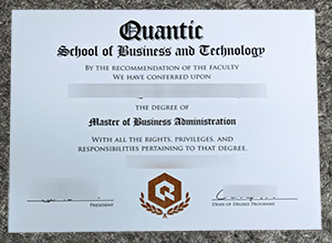 Quantic School of Business and Technology diploma sample