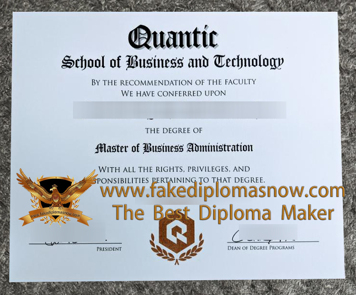 Quantic School of Business and Technology diploma