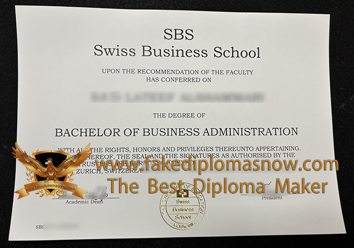 SBS Swiss Business School diploma, SBS Swiss Business School degree