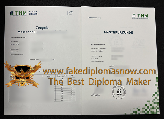 Technischen Universität Mittelhessen Urkunde and Zeugnis