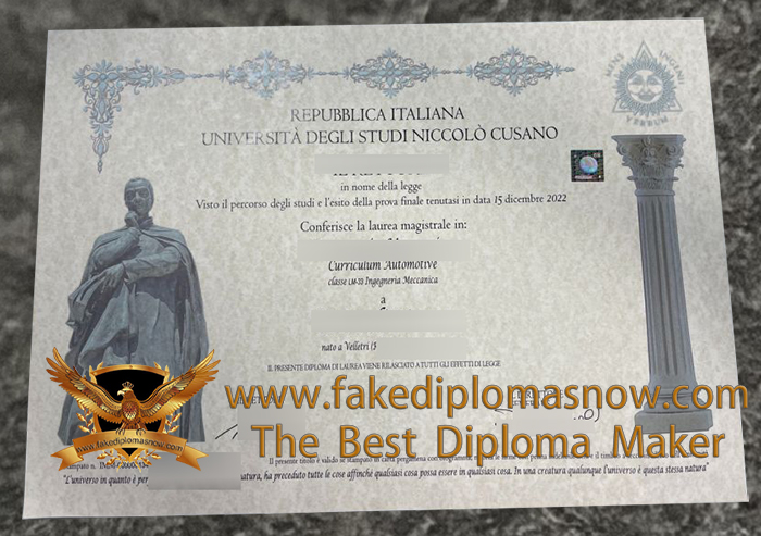 Università degli Studi Niccolò Cusano Laurea